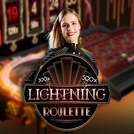 Lightning Roulette slot icon by Evolution, available at Spinfin Casino